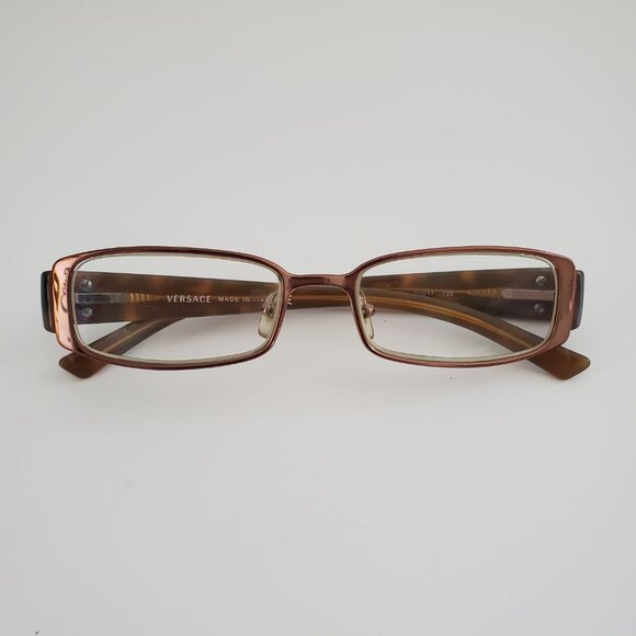 VERSACE Eyeglasses Frames Brown/Tortoise MOD 1127 1045 49-17-135 Rectangular - Picture 10 of 10